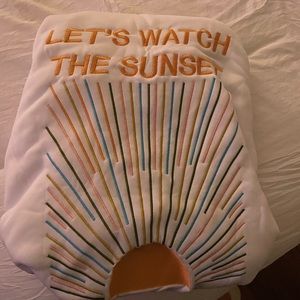White “Let’s watch the sunset” hoodie